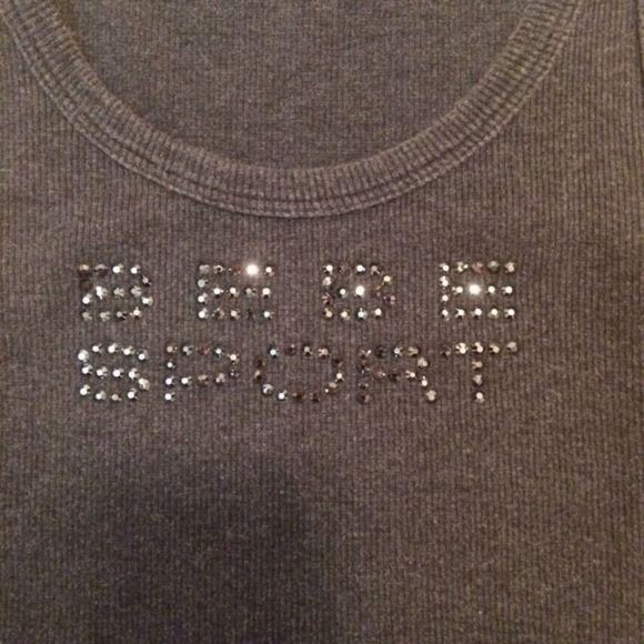 Bebe 90s Vintage Dark Grey Ribbed Tank Top. Size SMALL - Picture 5 of 7